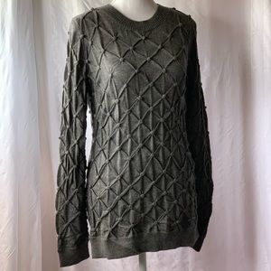 Jen Kao Knit Tufted Detailed LS Crew Neck Sweater